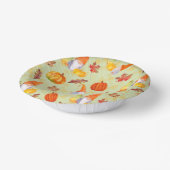 Wasserfarbenfallen, Pumpkins und Blätter Papier Pappteller (Gewinkelt)