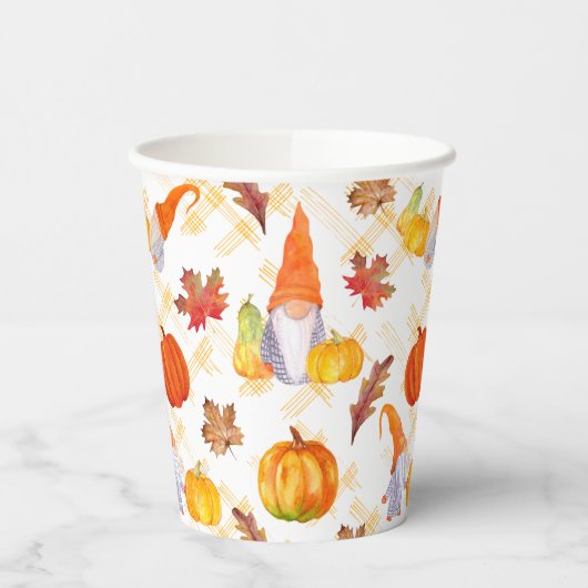 Wasserfarbenfallen, Pumpkins und Blätter Pappbecher (Links)