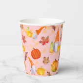 Wasserfarbenfallen, Pumpkins und Blätter Pappbecher (Rückseite)