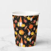 Wasserfarbenfallen, Pumpkins und Blätter Pappbecher (Rückseite)