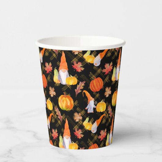 Wasserfarbenfallen, Pumpkins und Blätter Pappbecher (Links)