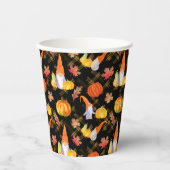 Wasserfarbenfallen, Pumpkins und Blätter Pappbecher (Vorderseite)