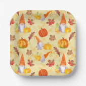 Wasserfarbenfallen, Pumpkins und Blätter Pappteller (Vorderseite)