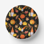 Wasserfarbenfallen, Pumpkins und Blätter Pappteller (Vorderseite)