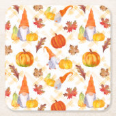Wasserfarbenfallen, Pumpkins und Blätter Platz Rechteckiger Pappuntersetzer (Vorderseite)