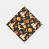 Wasserfarbenfallen, Pumpkins und Blätter Serviette (Ecke)