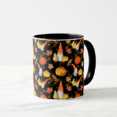 Wasserfarbenfallen, Pumpkins und Blätter Tasse (VorderseiteRechts)