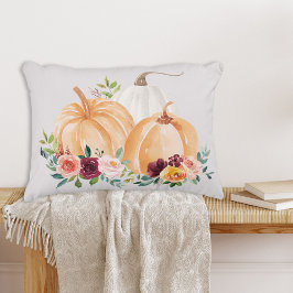 Wasserfarbenfallen Pumpkins und Boho-Blume Dekokissen