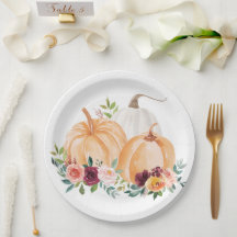 Wasserfarbenfallen Pumpkins und Boho-Blume