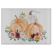 Wasserfarbenfallen Pumpkins und Boho-Blume Schneidebrett (Vorderseite)