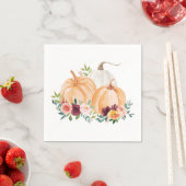 Wasserfarbenfallen Pumpkins und Boho-Blume Serviette (Beispiel)