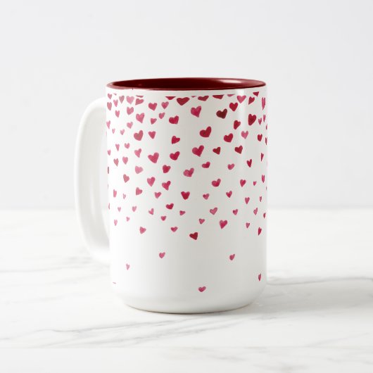 Wasserfarbenfallen Zweifarbige Tasse (Vorderseite Links)