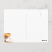 Wasserfarbenfallende Blätter fallen Stimmung Postkarte (Rückseite)