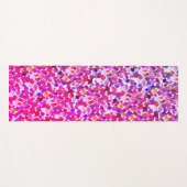 Wasserfarbenfallendes Blätter Lila rosa Leaf Muste Yogamatte (Vorderseite (Horizontal))