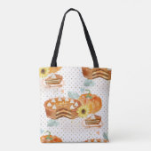WASSERFARBENFALLPUMPKINE UND SCHWEINE TASCHE (Rückseite)