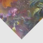 Wasserfarbenfänge und Lavendel-Dekoupage Seidenpapier (Ausschnitt)