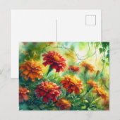 Wasserfarbenfänger und -weine postkarte (Vorne/Hinten)
