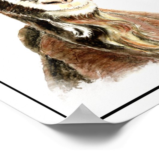 Wasserfarbenfarm Poster (Ecke)