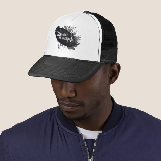 Wasserfarbenfeather Funny Zitat Raven Lunatic Truckerkappe (Beispiel)