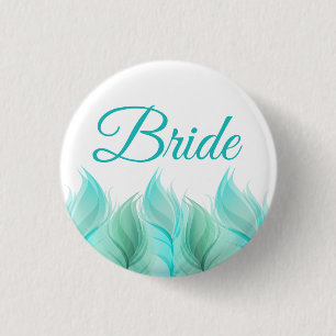 Wasserfarbenfeathers Bride Button