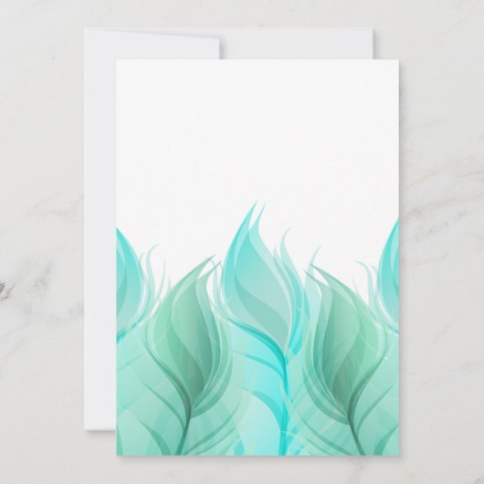 Wasserfarbenfeathers Wedding Einladung (Rückseite)