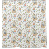 Wasserfarbenfeder Duschvorhang (Vorderseite)