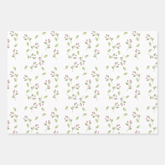 Wasserfarbenfeder Geschenkpapier Set (Vorderseite 2)