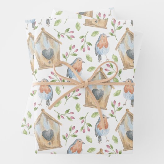 Wasserfarbenfeder Geschenkpapier Set (Beispiel)