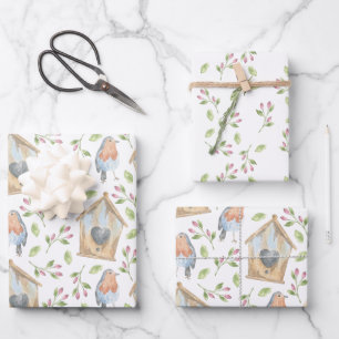 Wasserfarbenfeder Geschenkpapier Set