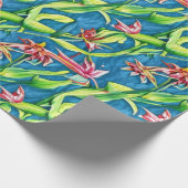 Wasserfarbenfeder Lilnahtloses Muster Geschenkpapier (Ecke)