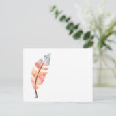 Wasserfarbenfeder Postkarte (Stehend Vorderseite)