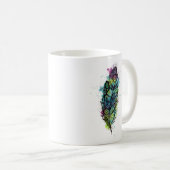 Wasserfarbenfeder Tattoo Kaffeetasse (VorderseiteRechts)