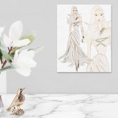 Wasserfarbenfedermodell Leinwanddruck