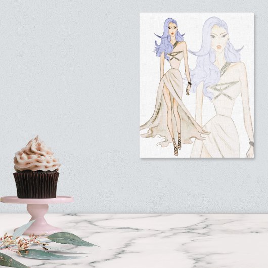 Wasserfarbenfedermodell Leinwanddruck