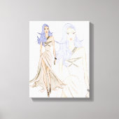 Wasserfarbenfedermodell Leinwanddruck (Vorderseite)