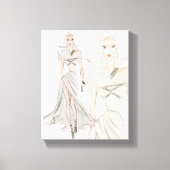 Wasserfarbenfedermodell Leinwanddruck (Vorderseite)