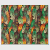 Wasserfarbenfedern Geschenkpapier (Flach)