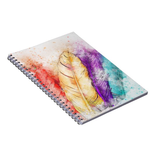 Wasserfarbenfedern Notizblock (Rechte Seite)