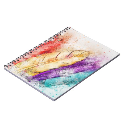 Wasserfarbenfedern Notizblock (Linke Seite)