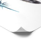 Wasserfarbenfedern Poster (Ecke)