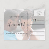 Wasserfarbenfedern Rustikale Bohemisch Save the Da Ankündigungspostkarte (Rückseite)