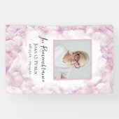 Wasserfarbenfeier des Lebens in Rosa Hydrangea Banner (Horizontal)