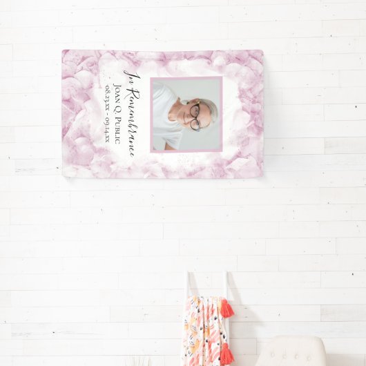 Wasserfarbenfeier des Lebens in Rosa Hydrangea Banner (InSitu)