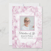 Wasserfarbenfeier des Lebens in Rosa Hydrangeas Einladung (Vorderseite)