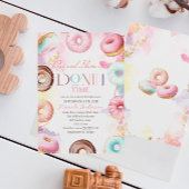 Wasserfarbenfeier Donat-Zeit wird drei Einladung