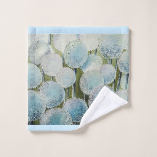 Wasserfarbenfeld Badhandtuch Set (Waschlappen)