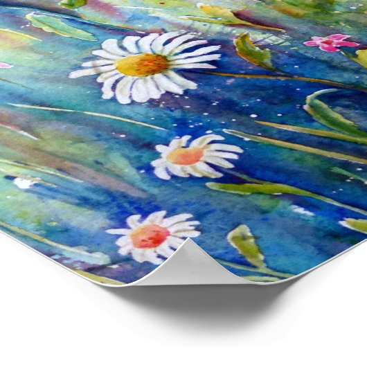 Wasserfarbenfeld Poster (Ecke)