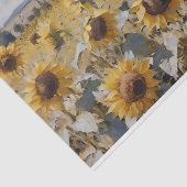 Wasserfarbenfeld Sonnenblumen Dekoupage Seidenpapier (Ausschnitt)