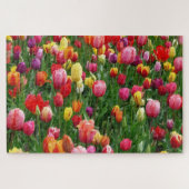 Wasserfarbenfeld von Tulips 1014 pc Jigsaw Puzzle (Horizontal)