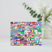 Wasserfarbenflaggen der Welt Postkarte (Stehend Vorderseite)